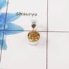 Citrine Cut Stone Pendant – 925 Sterling Silver Minimal Elegant Pendant