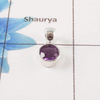 Amethyst Cut Stone Pendant – 925 Sterling Silver Minimal Elegant Pendant