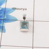 Blue Topaz Cut Stone Pendant – 925 Sterling Silver Minimal Elegant Pendant