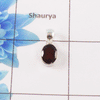 Garnet Cut Stone Pendant – 925 Sterling Silver Timeless Elegant Pendant