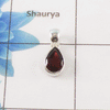 Garnet Cut Stone Pendant – 925 Sterling Silver Timeless Elegant Pendant