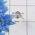 Natural Cut Stone Ring – 925 Sterling Silver Round Cut Elegant Ring