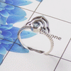 Natural Cut Stone Ring – 925 Sterling Silver Round Cut Elegant Ring