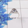 Natural Cut Stone Ring – 925 Sterling Silver Round Cut Elegant Ring