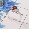 Natural Cut Stone Ring – 925 Sterling Silver Single Stone Minimal Ring