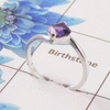 Natural Cut Stone Ring – 925 Sterling Silver Square Cut Minimal Ring