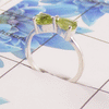 Natural Cut Stone Ring – 925 Sterling Silver Double Stone Dainty Ring