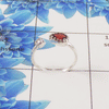 Natural Cut Stone Open Ring – 925 Sterling Silver Dual Stone Adjustable Ring
