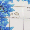 Natural Cut Stone Open Ring – 925 Sterling Silver Dual Stone Adjustable Ring