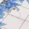 Natural Cut Stone Ring – 925 Sterling Silver Oval Cut Dainty Ring