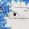 Natural Gemstone Crown Ring – 925 Sterling Silver Dainty Vintage Style Ring