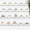 Wholesale Citrine Cut Stone Rings Set – Assorted Designs | Solid 925 Sterling Silver Jewelry