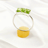 Multi Gemstone Ring in Solid 925 Sterling Silver, Lightweight Designer Casting Band, Colorful Statement Jewelry, A6DP06