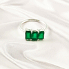 Multi Gemstone Ring in Solid 925 Sterling Silver, Lightweight Designer Casting Band, Colorful Statement Jewelry, A6DP06
