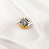 Multi Stone Ring in Solid 925 Sterling Silver, Lightweight Casting Ring, Handmade Elegant Jewelry, A6DP04