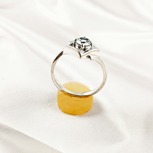 Multi Stone Ring in Solid 925 Sterling Silver, Lightweight Casting Ring, Handmade Elegant Jewelry, A6DP04