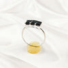Multi Gemstone Ring in Solid 925 Sterling Silver, Lightweight Designer Casting Band, Colorful Statement Jewelry, A6DP06