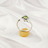Multi Stone Ring in Solid 925 Sterling Silver, Lightweight Casting Ring, Handmade Elegant Jewelry, A6DP04