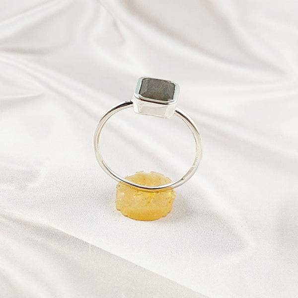Multi Gemstone Ring in Solid 925 Sterling Silver, Lightweight Casting Ring, Handmade Elegant Jewelry A6DP05