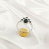 Multi Gemstone Sterling Silver Ring, Artistic Lightweight Casting Design, Unique Colorful Jewelry, A6DP08