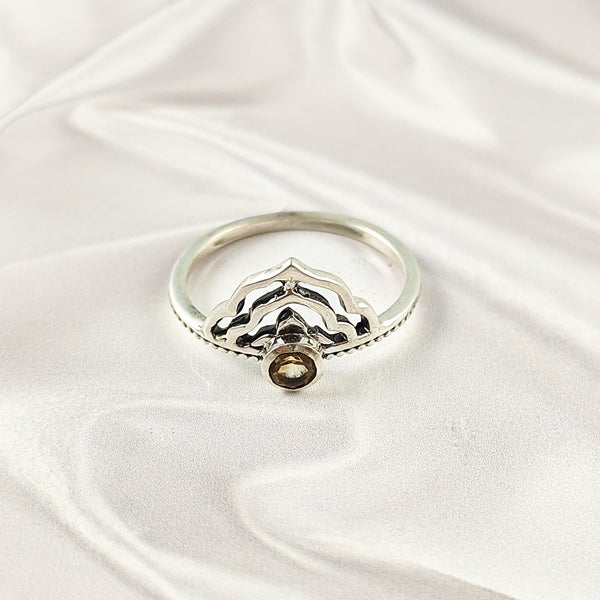 Multi Gemstone Silver Ring, 925 Sterling Lightweight Casting Band, Colorful Jewelry Piece, A6DP10