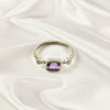 Multi Gemstone Ring, Solid 925 Silver Casting Band, Lightweight Designer Jewelry, A6DP12