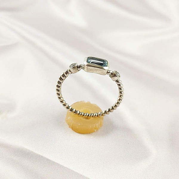 Multi Gemstone Ring, Solid 925 Silver Casting Band, Lightweight Designer Jewelry, A6DP12