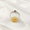 Multi Gemstone Ring, 925 Sterling Silver Lightweight Band, Colorful Modern Jewelry, A6DP11