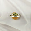 Peridot Ring in Solid 925 Sterling Silver, Lightweight Casting Design, Elegant Green Gemstone Jewelry, A6DP14