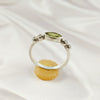 Peridot Ring in Solid 925 Sterling Silver, Lightweight Casting Design, Elegant Green Gemstone Jewelry, A6DP14
