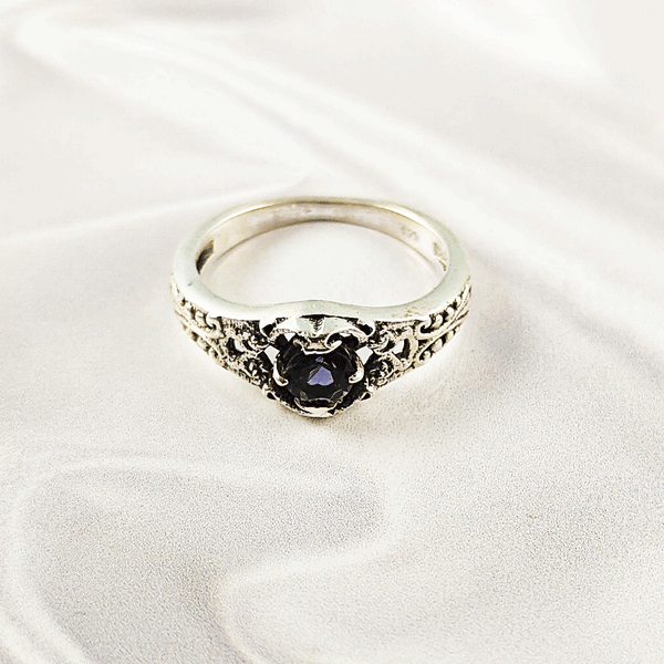 Multi Gemstone Ring in Solid 925 Sterling Silver, Colorful Stone Lightweight Casting Jewelry, A6DP18