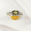 Multi Gemstone Ring in Solid 925 Sterling Silver, Colorful Stone Lightweight Casting Jewelry, A6DP18