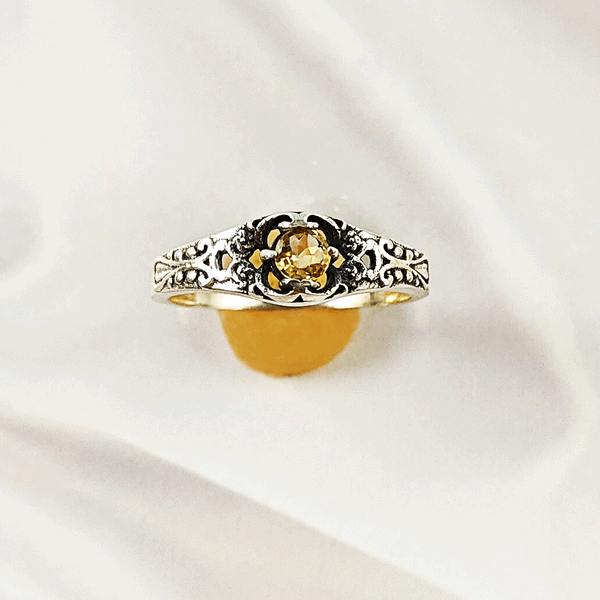 Multi Gemstone Ring in Solid 925 Sterling Silver, Colorful Stone Lightweight Casting Jewelry, A6DP18