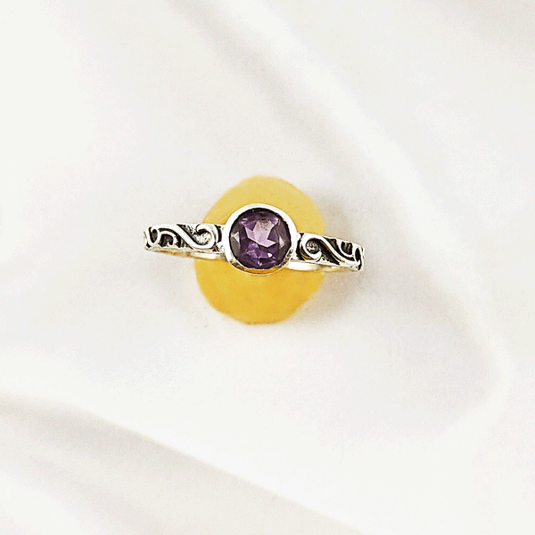 Multi Gemstone Ring in Solid 925 Sterling Silver, Colorful Stone Statement Ring, Lightweight Elegant Jewelry, A6DP20
