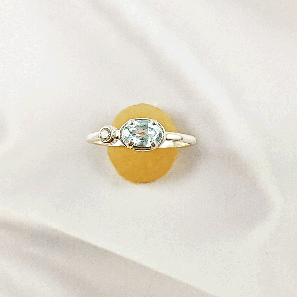 Multi Gemstone Ring in Solid 925 Sterling Silver, Colorful Stone Modern Style Ring, Lightweight Jewelry, A6DP22