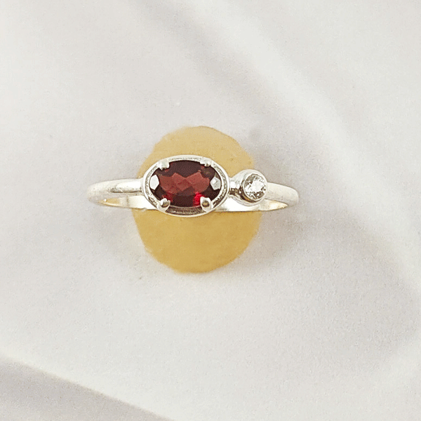 Multi Gemstone Ring in Solid 925 Sterling Silver, Colorful Stone Modern Style Ring, Lightweight Jewelry, A6DP22