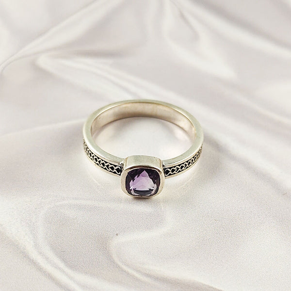 Multi Gemstone Ring in 925 Sterling Silver, Vibrant Color Stone Casting Band, Lightweight Elegant Jewelry, A6DP19