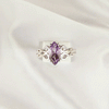 Multi Gemstone Ring in Solid 925 Sterling Silver, Colorful Stone Chic Style Ring, Lightweight Jewelry, A6DP25