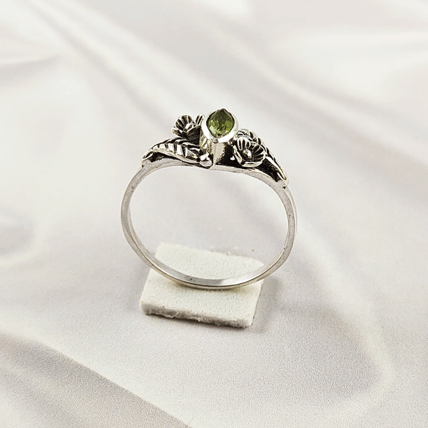 Multi Gemstone Ring in Solid 925 Sterling Silver, Colorful Stone Trendy Ring, Lightweight Jewelry, A6DP24