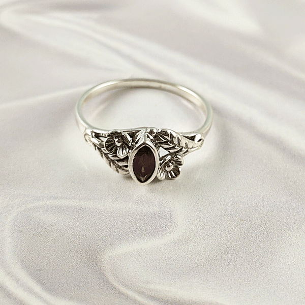 Multi Gemstone Ring in Solid 925 Sterling Silver, Colorful Stone Trendy Ring, Lightweight Jewelry, A6DP24