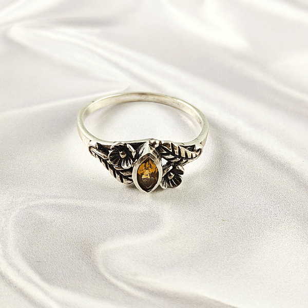 Multi Gemstone Ring in Solid 925 Sterling Silver, Colorful Stone Trendy Ring, Lightweight Jewelry, A6DP24