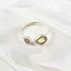 Multi Gemstone Ring in Solid 925 Sterling Silver, Colorful Stone Refined Style Ring, Lightweight Jewelry, A6DP27