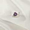 Multi Gemstone Ring in Solid 925 Sterling Silver, Colorful Stone Graceful Style Ring, Lightweight Jewelry, A6DP28