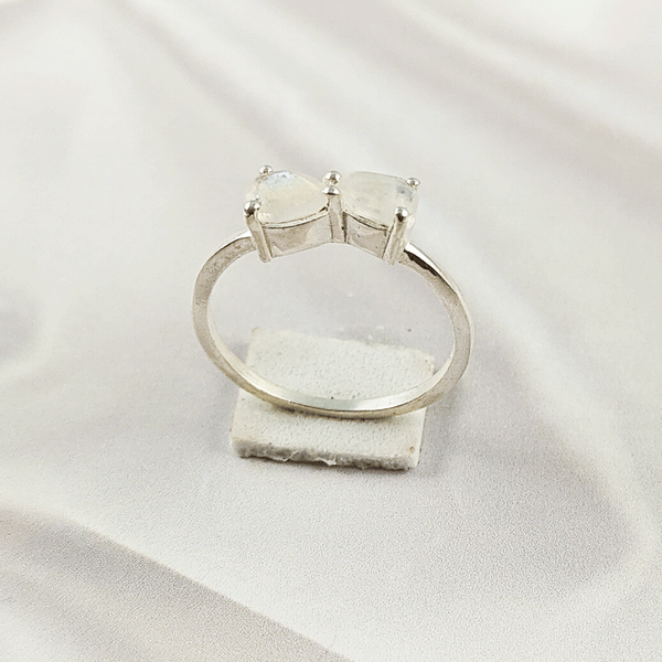 Multi Gemstone Ring in Solid 925 Sterling Silver, Colorful Stone Contemporary Chic Ring, Lightweight Jewelry, A6DP30