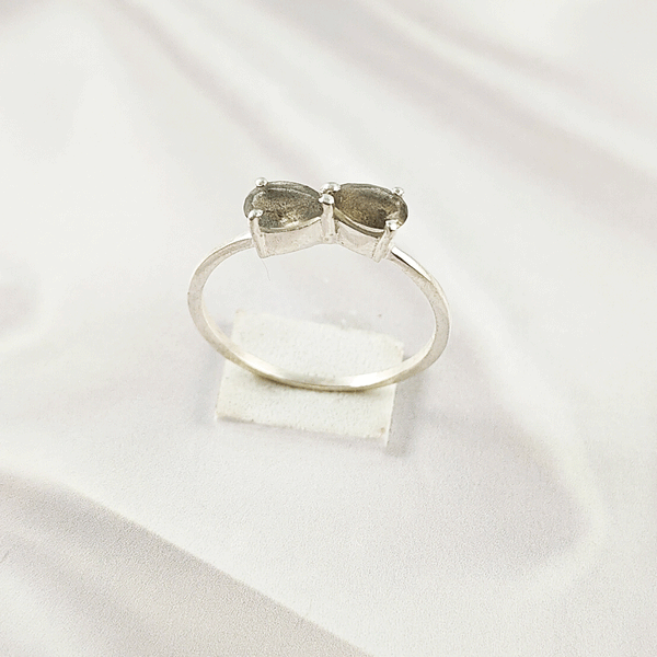 Multi Gemstone Ring in Solid 925 Sterling Silver, Colorful Stone Contemporary Chic Ring, Lightweight Jewelry, A6DP30