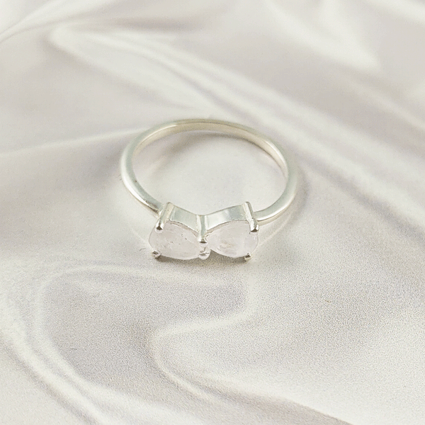 Multi Gemstone Ring in Solid 925 Sterling Silver, Colorful Stone Contemporary Chic Ring, Lightweight Jewelry, A6DP30