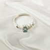 Multi Gemstone Adjustable Ring in Solid 925 Sterling Silver, Colorful Stone Open Style Ring, Lightweight Jewelry, A6DP32