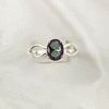 Multi Gemstone Ring in Solid 925 Sterling Silver, Colorful Stone Modern Ring, Lightweight Designer Jewelry, A6NP39