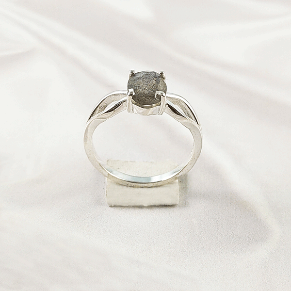 Multi Gemstone Ring in Solid 925 Sterling Silver, Colorful Stone Modern Ring, Lightweight Designer Jewelry, A6NP39