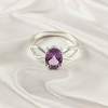 Multi Gemstone Ring in Solid 925 Sterling Silver, Colorful Stone Modern Ring, Lightweight Designer Jewelry, A6NP39